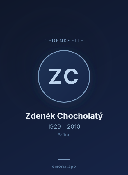 Gedenkportrait von Zdeněk Chocholatý