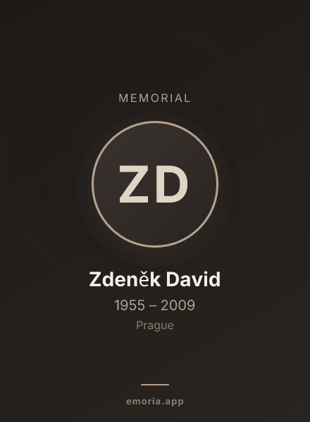 Memorial portrait of Zdeněk David