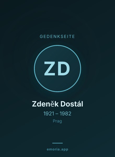 Gedenkportrait von Zdeněk Dostál