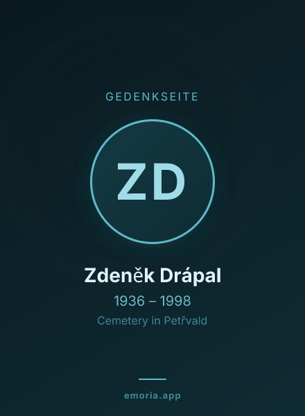 Gedenkportrait von Zdeněk Drápal