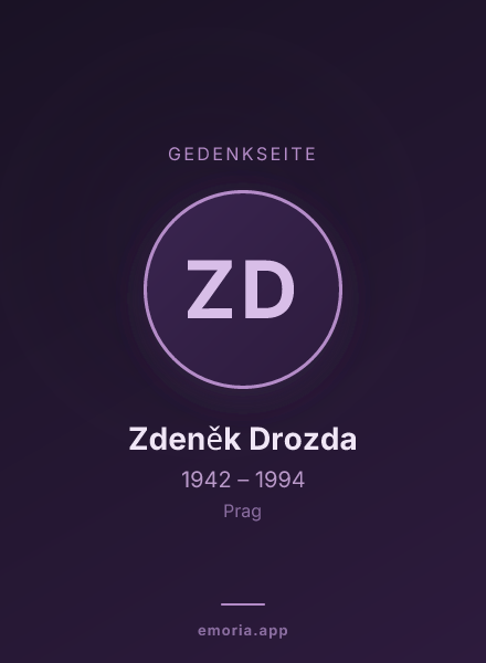 Gedenkportrait von Zdeněk Drozda