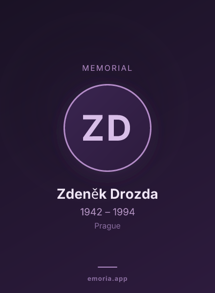 Memorial portrait of Zdeněk Drozda