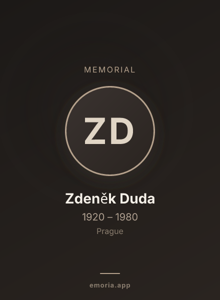 Memorial portrait of Zdeněk Duda