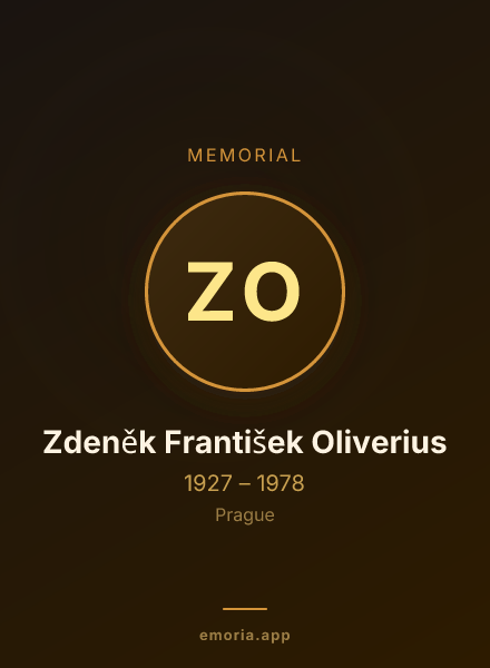 Memorial portrait of Zdeněk František Oliverius