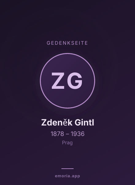 Gedenkportrait von Zdeněk Gintl
