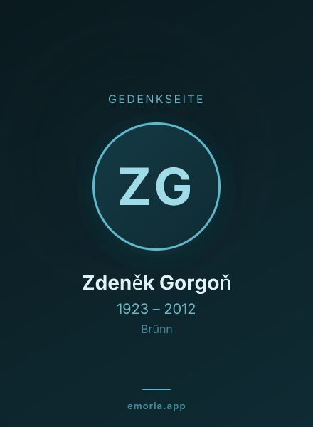 Gedenkportrait von Zdeněk Gorgoň