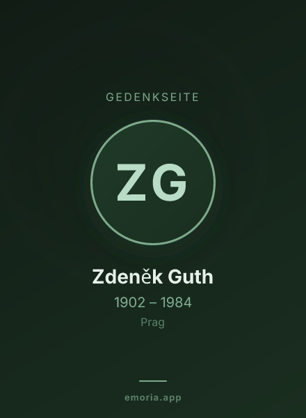 Gedenkportrait von Zdeněk Guth
