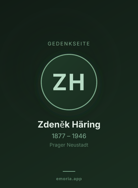 Gedenkportrait von Zdeněk Häring