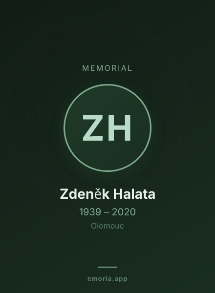 Memorial portrait of Zdeněk Halata