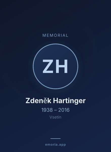 Memorial portrait of Zdeněk Hartinger