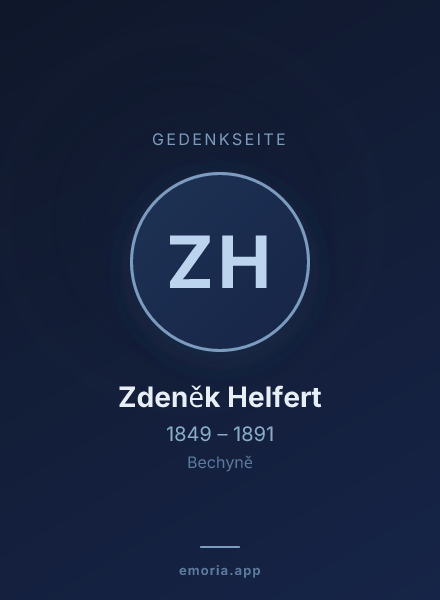 Gedenkportrait von Zdeněk Helfert