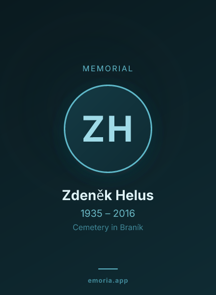 Memorial portrait of Zdeněk Helus