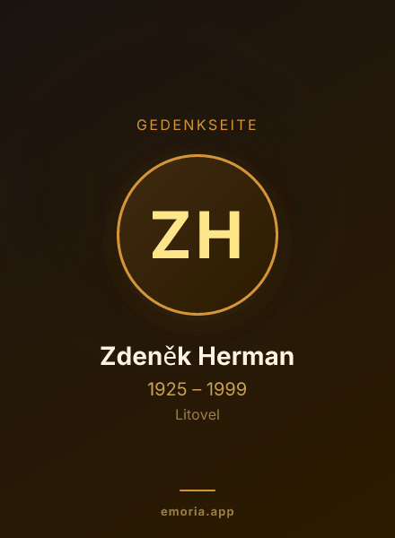 Gedenkportrait von Zdeněk Herman