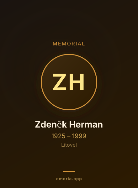 Memorial portrait of Zdeněk Herman