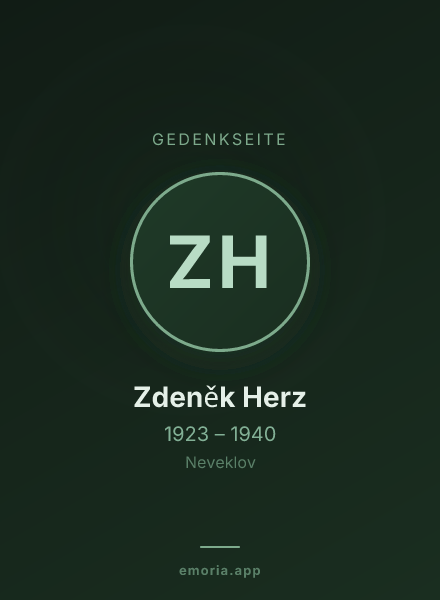 Gedenkportrait von Zdeněk Herz