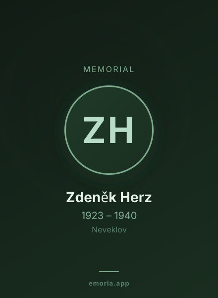 Memorial portrait of Zdeněk Herz