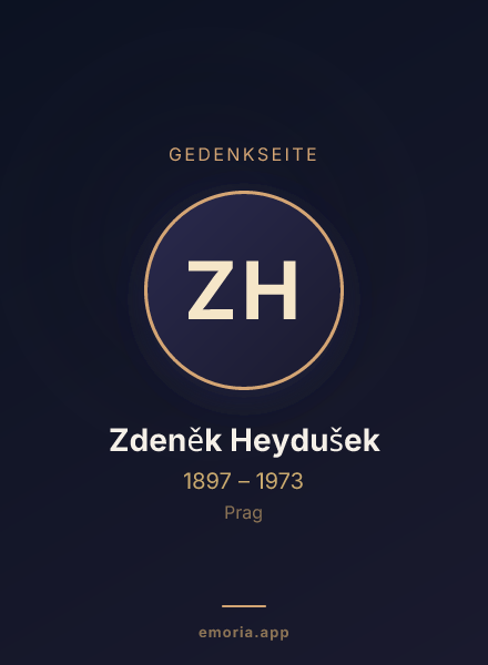Gedenkportrait von Zdeněk Heydušek