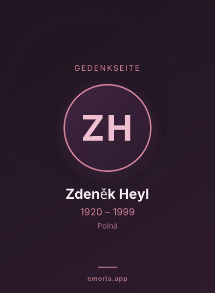 Gedenkportrait von Zdeněk Heyl