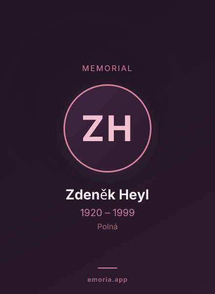 Memorial portrait of Zdeněk Heyl