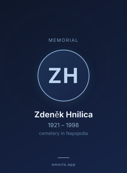 Memorial portrait of Zdeněk Hnilica