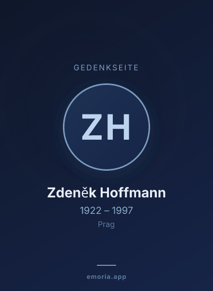 Gedenkportrait von Zdeněk Hoffmann