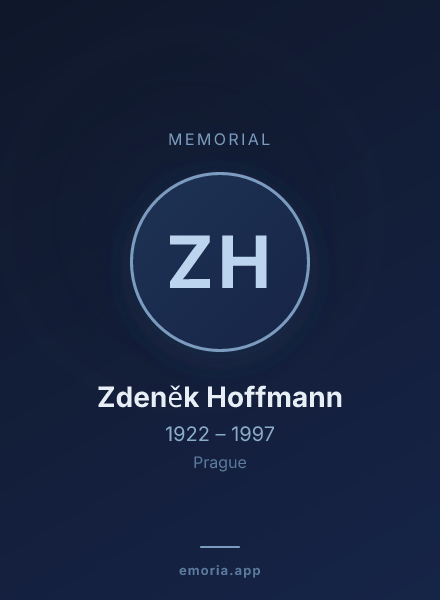 Memorial portrait of Zdeněk Hoffmann