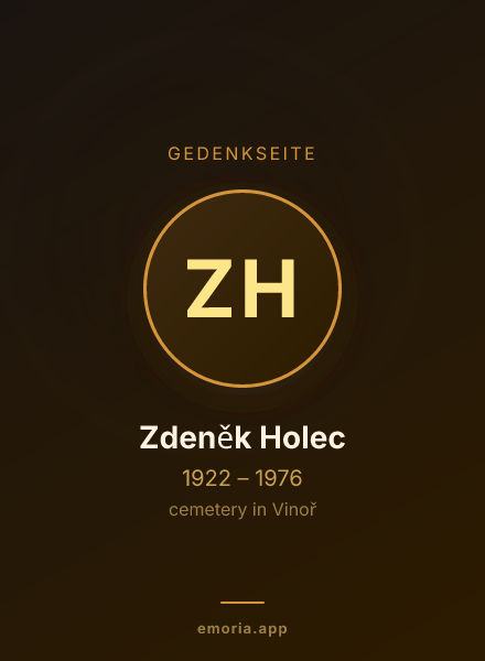 Gedenkportrait von Zdeněk Holec