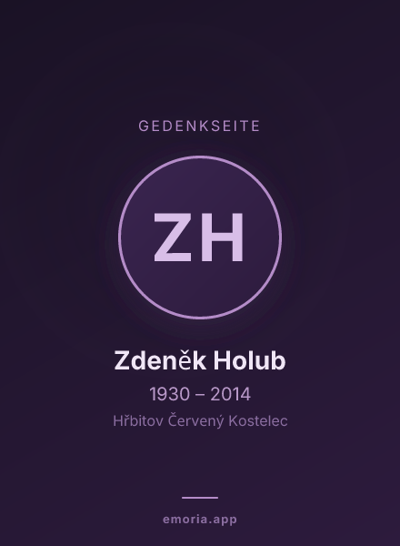 Gedenkportrait von Zdeněk Holub