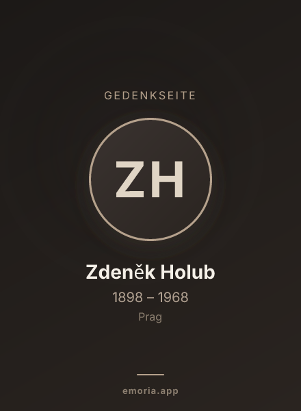 Gedenkportrait von Zdeněk Holub