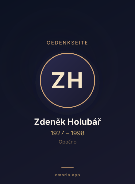 Gedenkportrait von Zdeněk Holubář