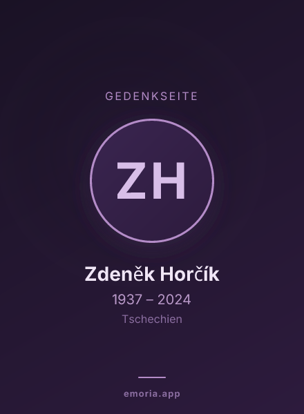 Gedenkportrait von Zdeněk Horčík
