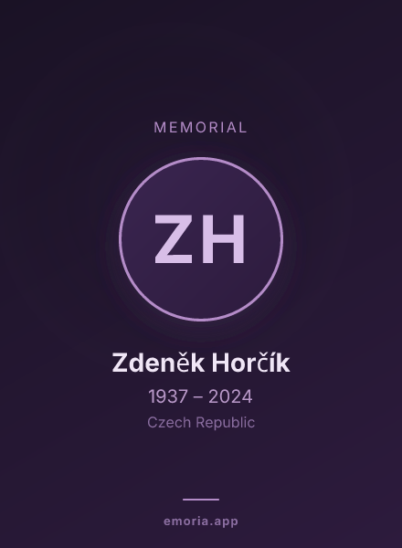 Memorial portrait of Zdeněk Horčík