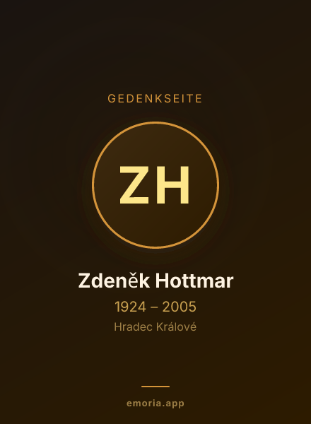Gedenkportrait von Zdeněk Hottmar