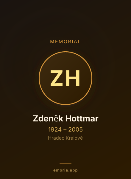 Memorial portrait of Zdeněk Hottmar