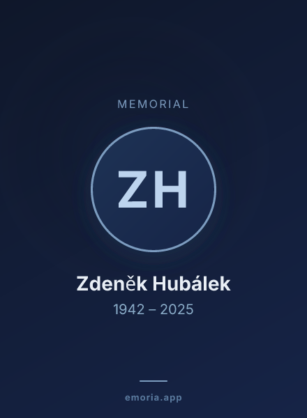 Memorial portrait of Zdeněk Hubálek