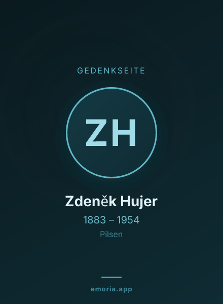 Gedenkportrait von Zdeněk Hujer