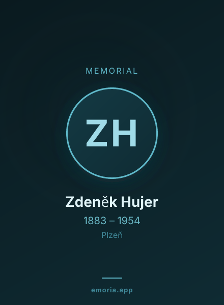 Memorial portrait of Zdeněk Hujer