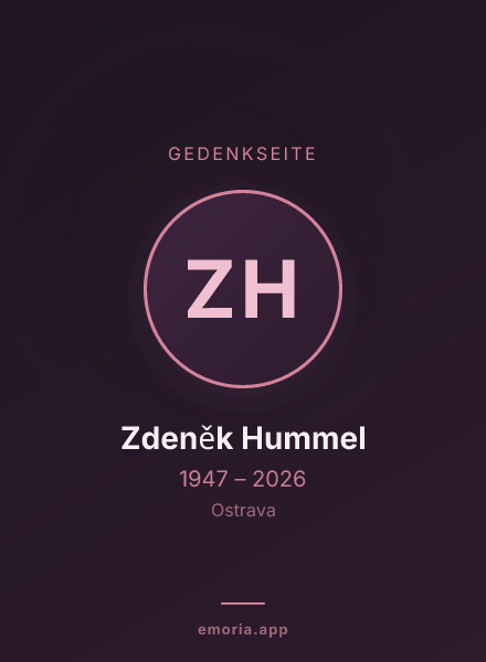 Gedenkportrait von Zdeněk Hummel