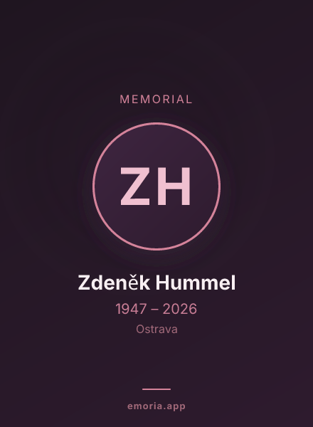 Memorial portrait of Zdeněk Hummel