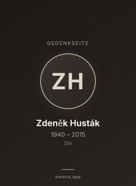 Gedenkportrait von Zdeněk Husták