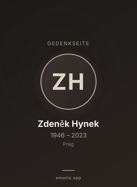 Gedenkportrait von Zdeněk Hynek
