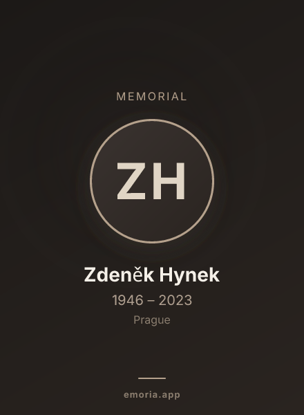 Memorial portrait of Zdeněk Hynek