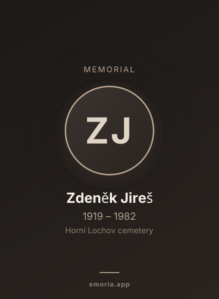 Memorial portrait of Zdeněk Jireš