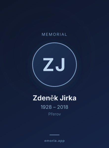 Memorial portrait of Zdeněk Jirka