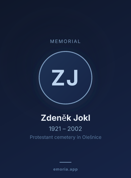 Memorial portrait of Zdeněk Jokl