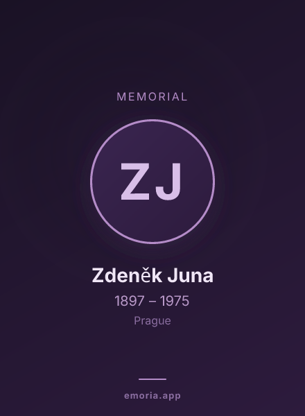 Memorial portrait of Zdeněk Juna