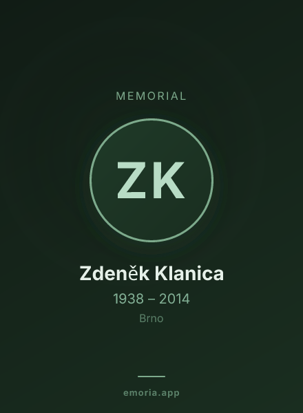 Memorial portrait of Zdeněk Klanica