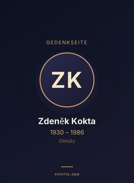 Gedenkportrait von Zdeněk Kokta