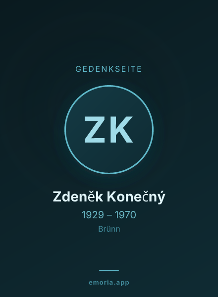 Gedenkportrait von Zdeněk Konečný