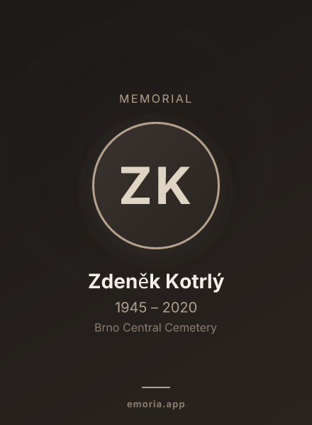 Memorial portrait of Zdeněk Kotrlý